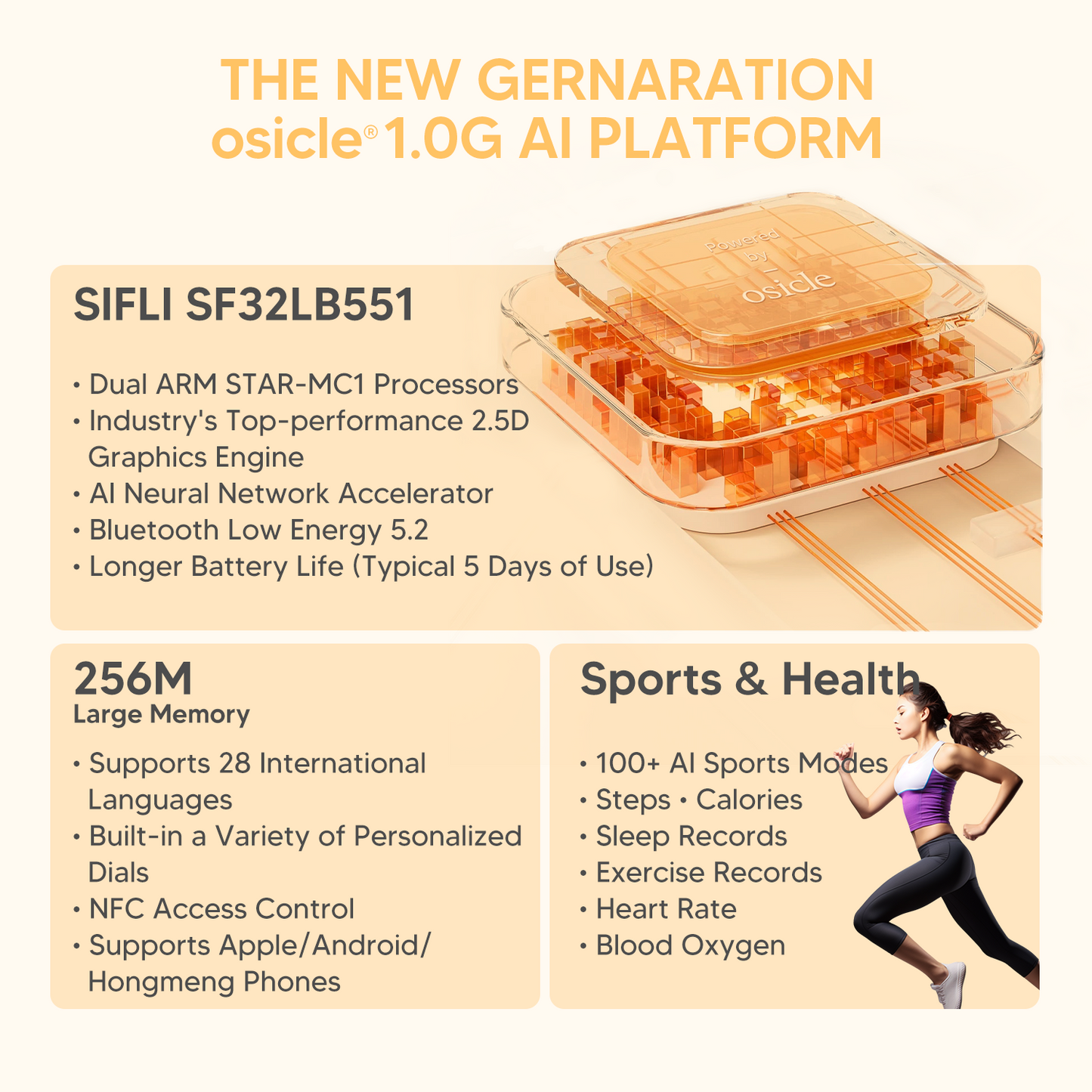 KAVVO Macaron - Mint Green - Dark Green & Orange Strap