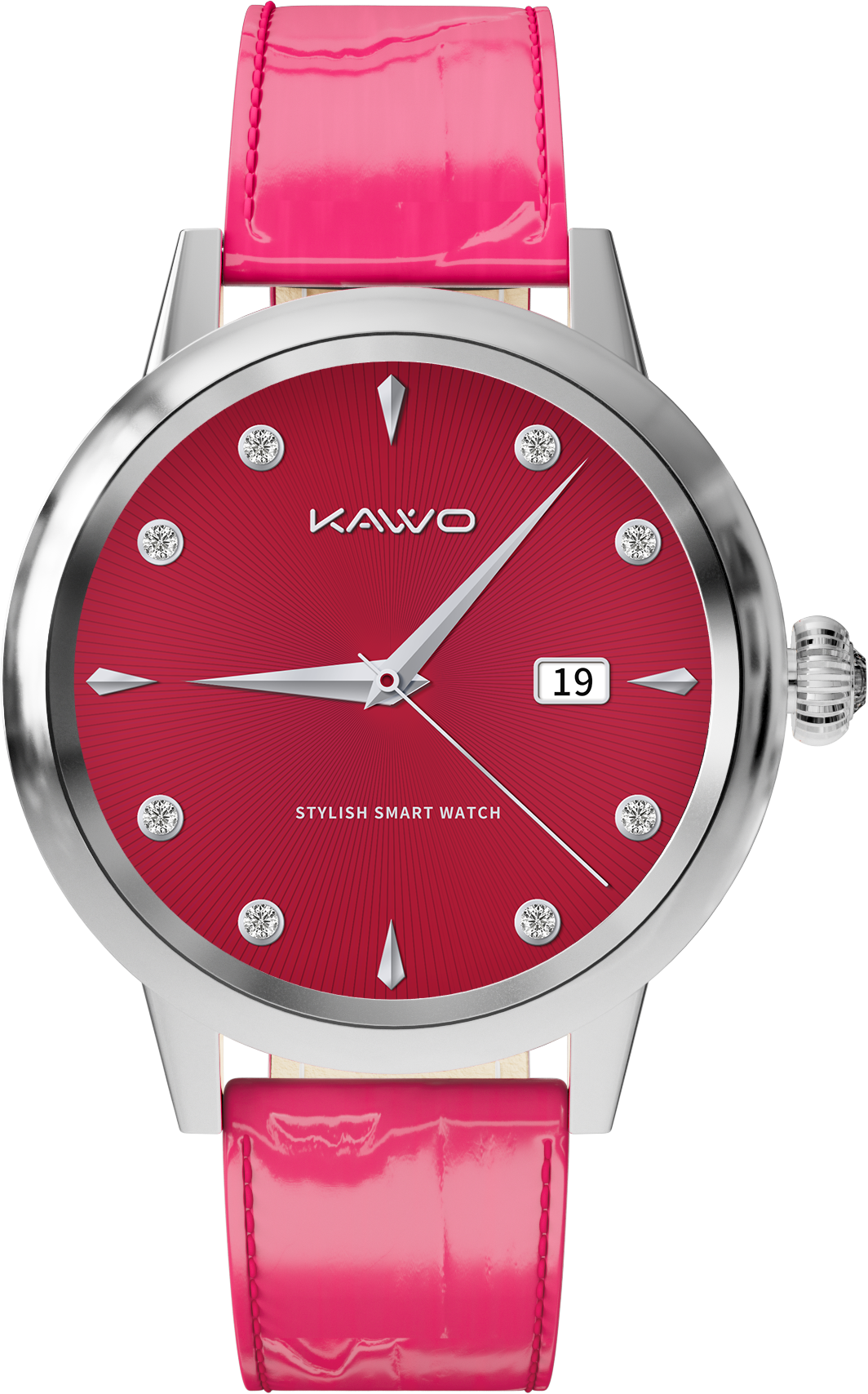 KAVVO Date - White Gold - Rose Red Strap