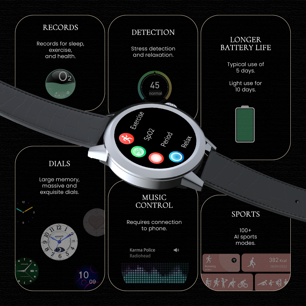 KAVVO Date - White Gold - Baby Pink Strap