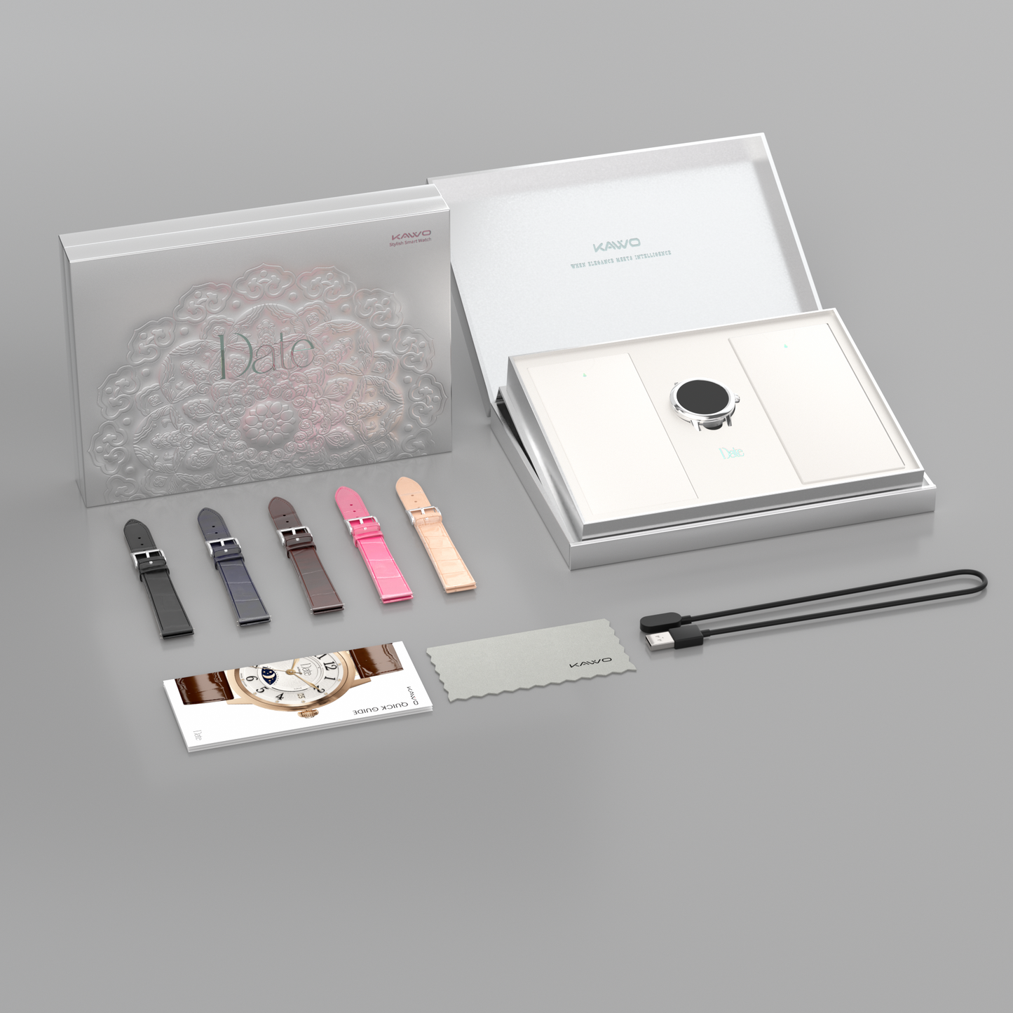 KAVVO Date - White Gold - Luxury Giftbox